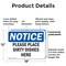 Signmission Please Place Dirty Dishes Here, 18 in W x Rectangle, Plastic OS-2PACK-NS-P-1218-L-17552 - alternate 4